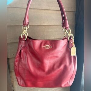 Coach Crimson Red Shoulder Bag